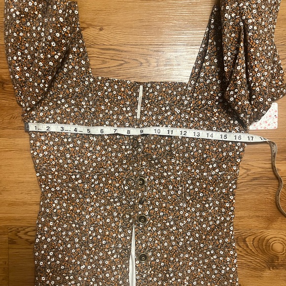 NWT Free People Call Me Cord Mini Dress Brown Black Combo Sz 4 - Picture 5 of 16